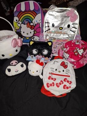 Hello Kitty Kids Silver & Pink Backpack Collection - Cute Character Bags